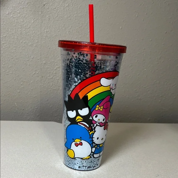Sanrio Rainbow Characters Tumbler with Red Lid & Straw - Picture 5 of 5